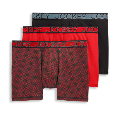 Jockey Active Microfiber Mens 3 Pack Boxer Briefs