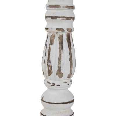 Northlight Antique White Pillar 2-pc. Candle Holder