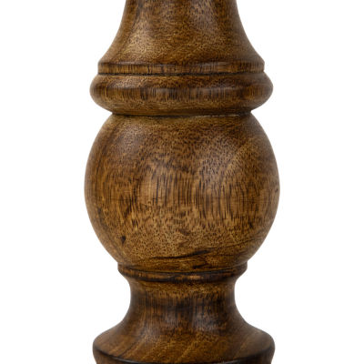 Northlight Walnut Brown Pillar 3-pc. Candle Holder