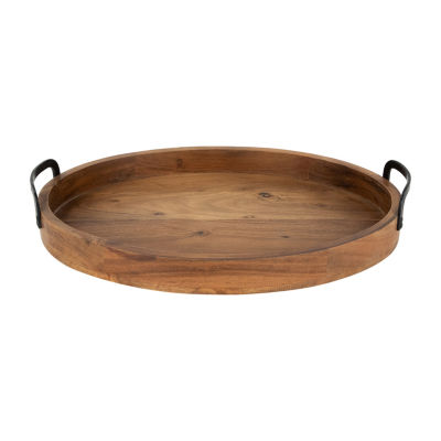 Northlight Acacia Wood With Metal Handles 3-pc. Decorative Tray