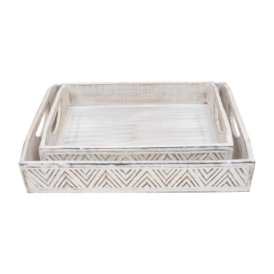 Northlight Chevron Display 2-pc. Decorative Tray