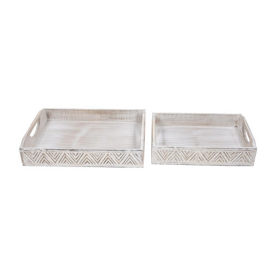 Northlight Chevron Display 2-pc. Decorative Tray