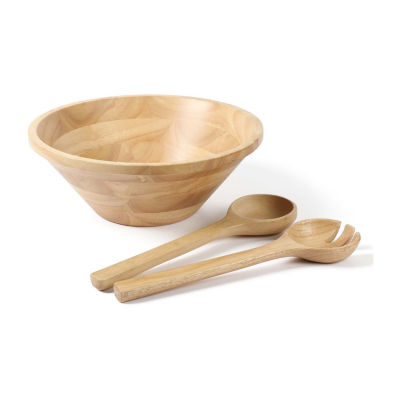 Martha Stewart Salad Bowl Set 3-pc. Wood Serving Bowl