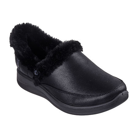 Skechers Cozy Escape Womens Slip-On Slippers, 8 Medium, Black