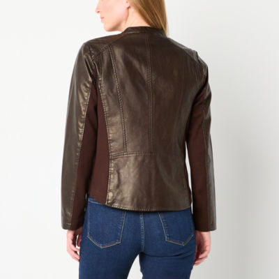 A.n.a Womens Faux Leather Lightweight Motorcycle Jacket MainPlace Mall