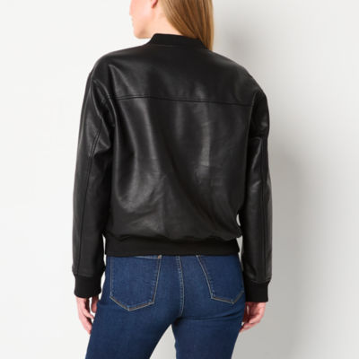 a.n.a Womens Faux Leather Midweight Motorcycle Jacket