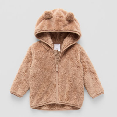 Okie Dokie Baby Boys Sherpa Fleece Zipper Hoodie