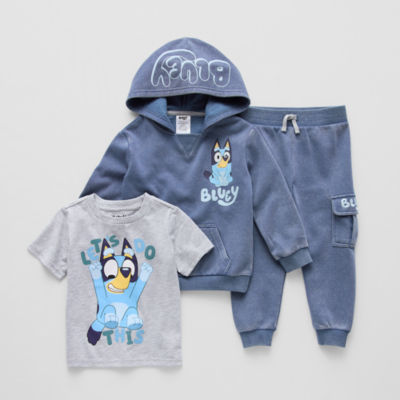 Toddler Boys 3-pc. Fleece Bluey Pant Set