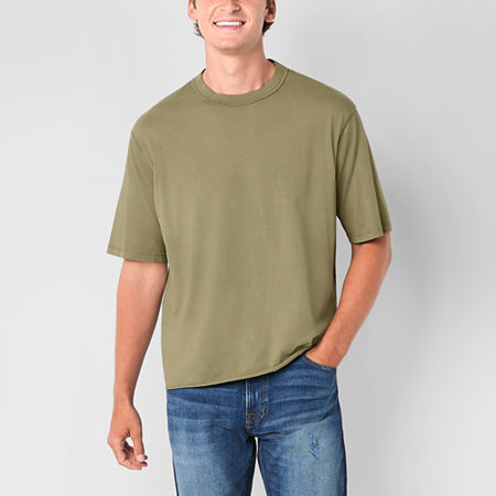 Arizona Mens Short Sleeve Washed Boxy Fit T-Shirt, Xx-large, Green