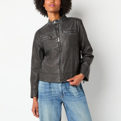 Arizona Lightweight Faux Leather Juniors Motorcycle Jacket