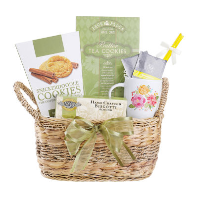 Alder Creek Tea Time Wicker Basket Food Sets