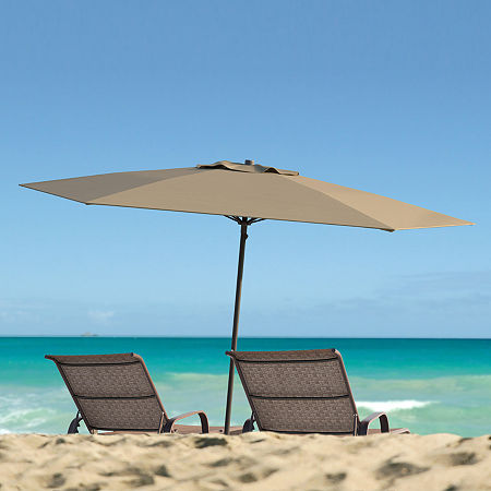 Wind Resistant Patio Umbrella, One Size, Brown