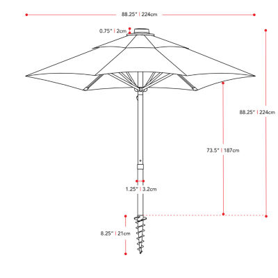 Wind Resistant Patio Umbrella