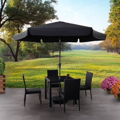 10FT Round Tilting Patio Umbrella and Base