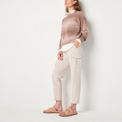 Navy Blue Capris Women's Cargo Capri Pant With Pockets