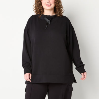 Stylus Plus Womens Funnel Neck Long Sleeve Tunic Top