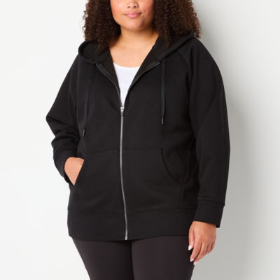 Xersion Plus Womens Super Soft Fleece Long Sleeve Hoodie