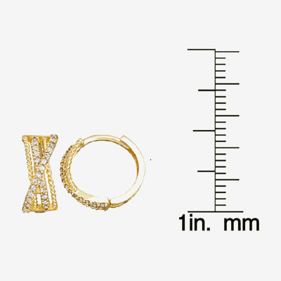 1/4 CT. T.W. Mined White Diamond 10K Gold 12mm Hoop Earrings