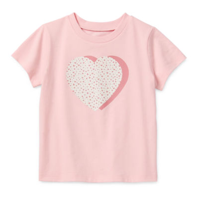 Okie Dokie Toddler & Little Girls Round Neck Short Sleeve Graphic T-Shirt