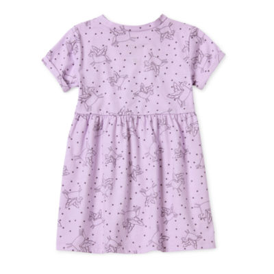 Okie Dokie Toddler & Little Girls Short Sleeve A-Line Dress