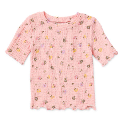 Okie Dokie Toddler & Little Girls Round Neck Short Sleeve T-Shirt