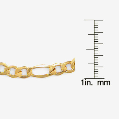 14K Gold 8-8 1/2" 5mm Hollow Figaro Chain Bracelet