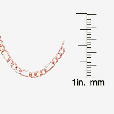 14K Rose Gold Inch Hollow Figaro Chain Necklace