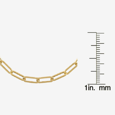 14K Gold Semisolid Paperclip Chain Bracelet