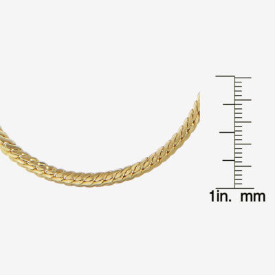 10K Gold Inch Solid Herringbone Chain Necklace