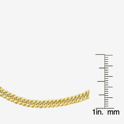 10K Gold 8-8.5 Inch Hollow Cuban Chain Bracelet