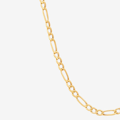 14K Gold 13 Inch Semisolid Figaro Chain Necklace