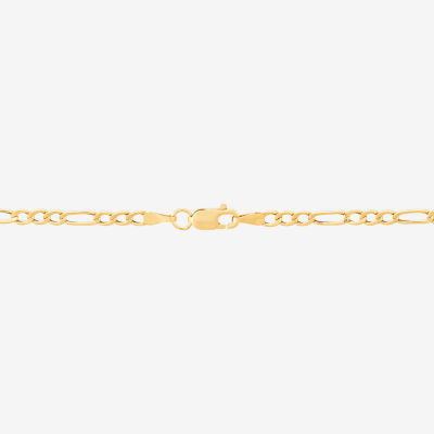 14K Gold 13 Inch Semisolid Figaro Chain Necklace