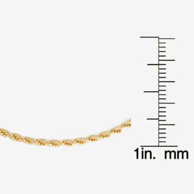Children's 14K Yellow Gold Over Silver Rope Chain Bracelet