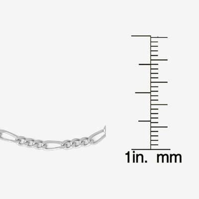 Sterling Silver 6 Inch Solid Figaro Link Bracelet