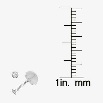 Diamond Accent Mined White Diamond 14K Gold 3mm Stud Earrings