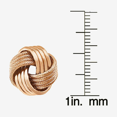 Made in Italy 14K Rose Gold Over Silver 15.5mm Stud Earrings