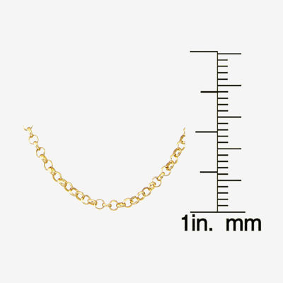 14K Gold Over Silver Solid Link Chain Necklace