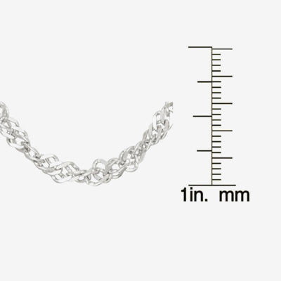 Sterling Silver Solid Link Chain Necklace