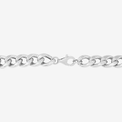 14K Gold Over Silver 8 1/2 Inch Hollow Curb Id Bracelet