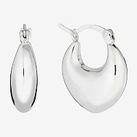 Sterling Silver 19.8mm Hoop Earrings, One Size