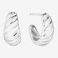 Sterling Silver 19.8mm Hoop Earrings, One Size