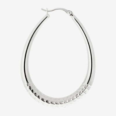 Sterling Silver 49.5mm Hoop Earrings