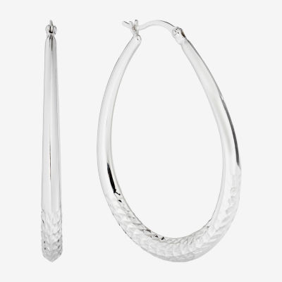 Sterling Silver 49.5mm Hoop Earrings