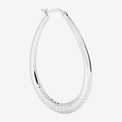 Sterling Silver 49.5mm Hoop Earrings