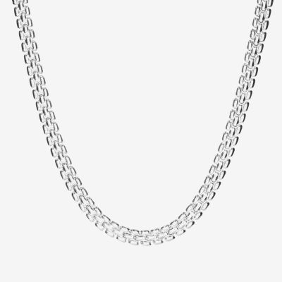 Athra Sterling Silver 18 Inch Hollow Panther Chain Necklace