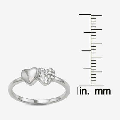 Girls 1/4 CT. White Cubic Zirconia Sterling Silver Cocktail Ring