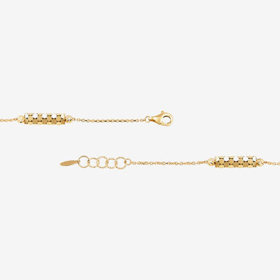 14K Gold 8 Inch Hollow Link Chain Bracelet