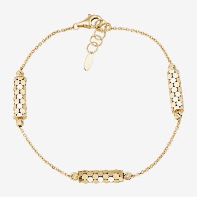 14K Gold 8 Inch Hollow Link Chain Bracelet