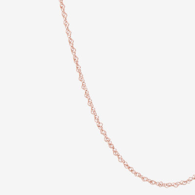 14K Rose Gold 18 Inch Solid Singapore Chain Necklace