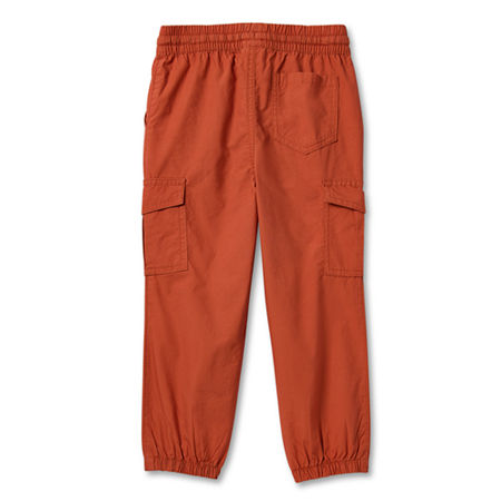 Thumbnail 2 of Okie Dokie Boys Drawstring Waist Straight Cargo Pant, 18 Months, Red